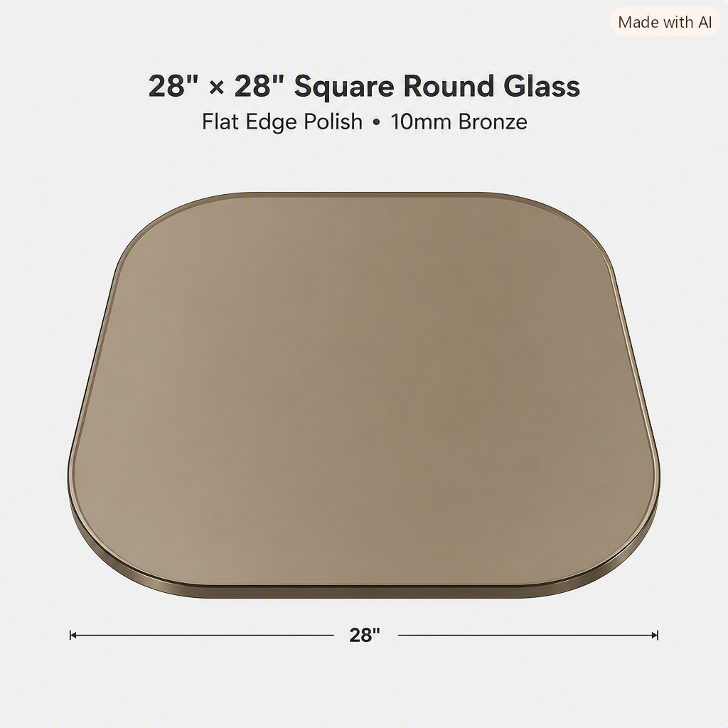 Glass, Table Top, 3/8" (10mm) - Bronze