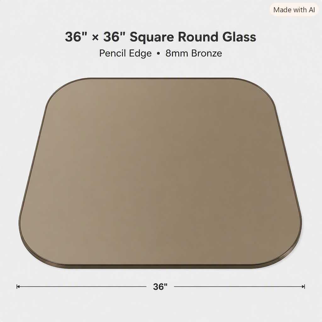 Glass, Table Top, 5/16" (8mm) - Bronze