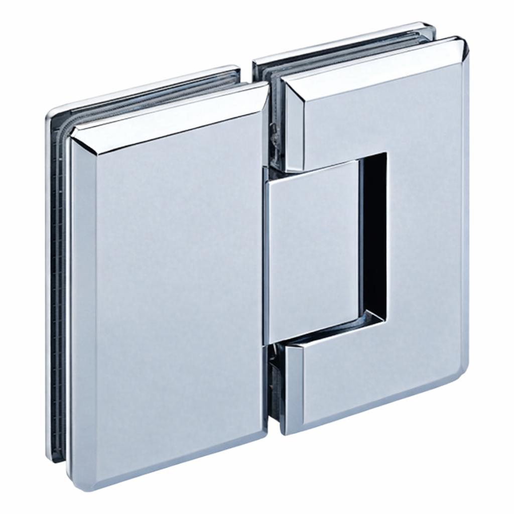 Glass to Glass Hinges, 180° (Beveled Edge)