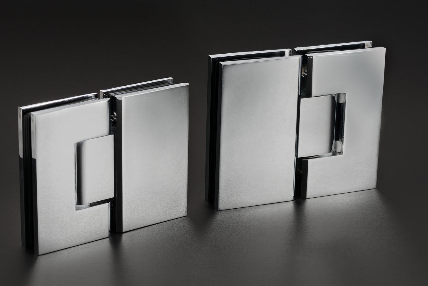 Glass to Glass Hinges, 180° (Flat Edge)